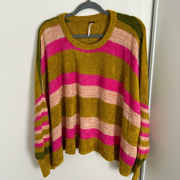 Free People oversized chenille sweater - Picture 1 of 9